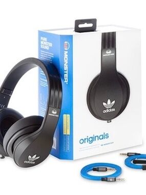New Monster Originals Adidas Headphones Wired Black Over/Around Ear